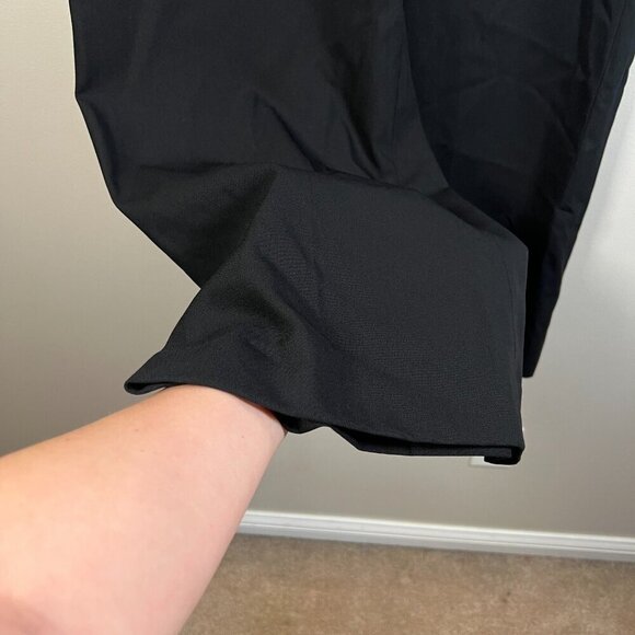 Vince Wide Leg Cropped Pants Size 10 Black Wool Blend Career Work Office - Picture 9 of 12